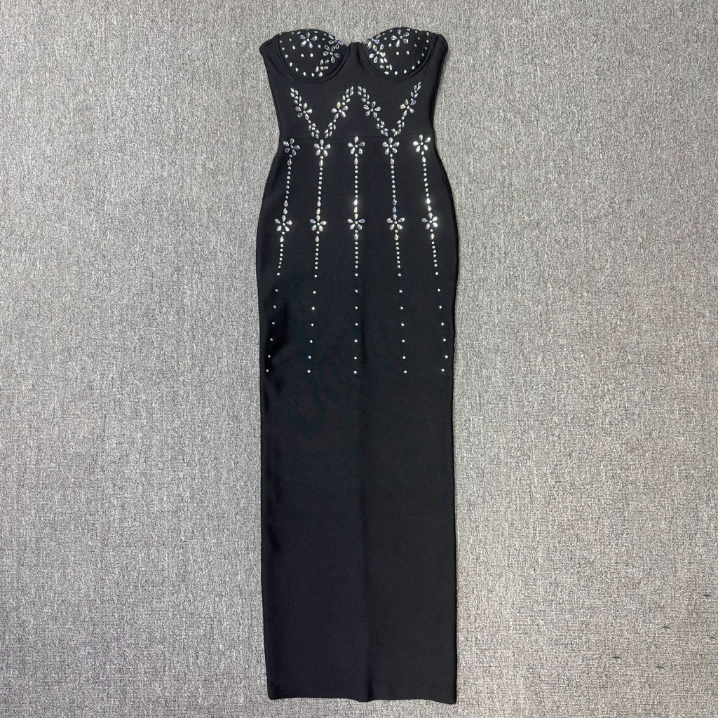 Sleeveless Slim Fit Independent Design Host Party Dress - Bandage city