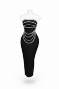 Strapless Diamonds Embellished Bandage Dress