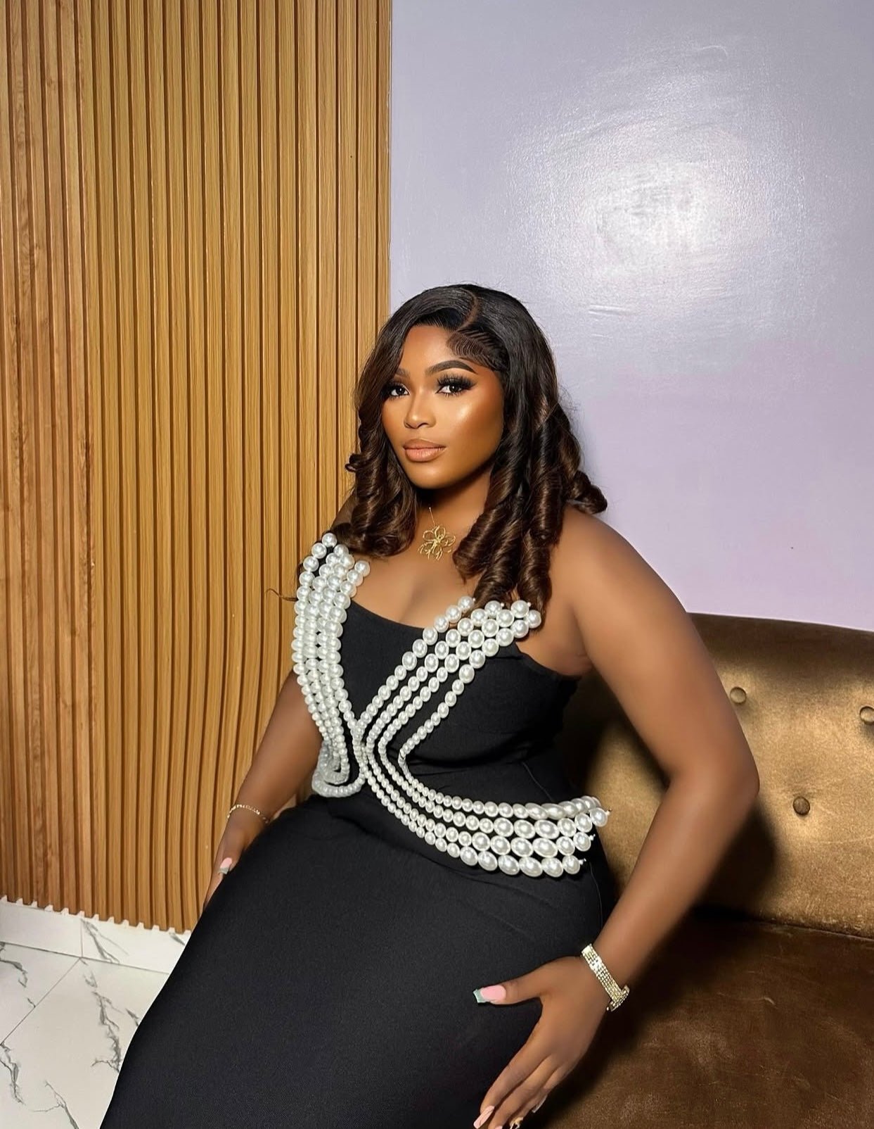 Strapless Pearl Beading Bodycon Long Bandage Dress Elegant And Luxury Birthday Dress - Bandage city